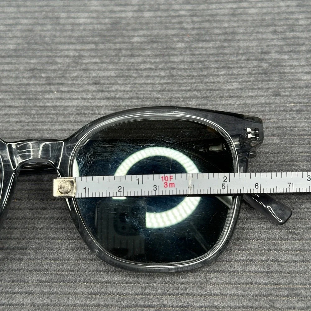 Warby Parker Griffin M 371 Y2K Sunglasses Clear Grey Square Frames 49-19-145